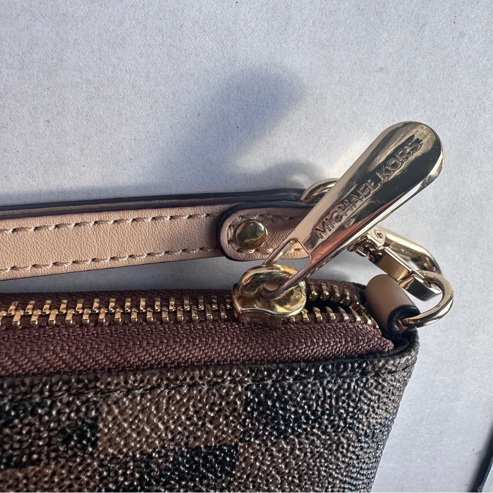 Michael Kors Brown Checkered Wallet - Picture 8 of 11